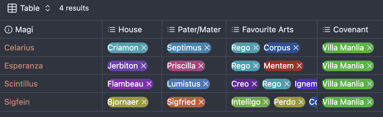 table screenshot