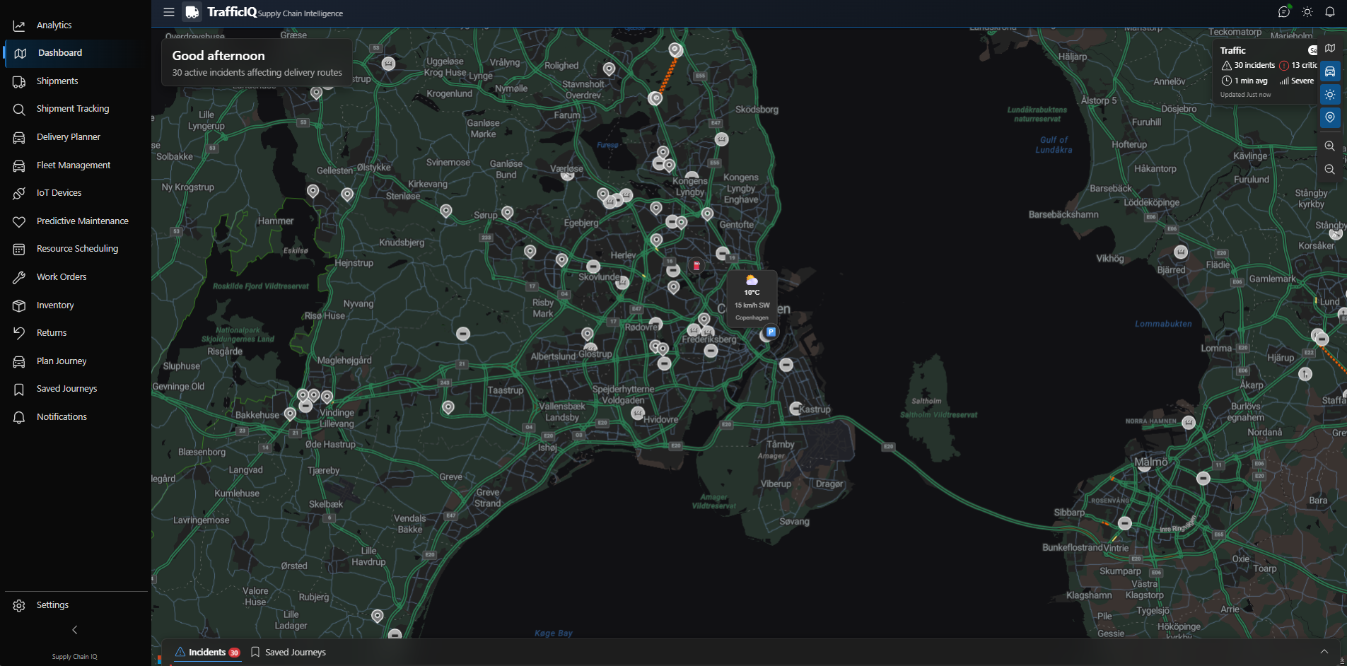 TrafficIQ operational dashboard