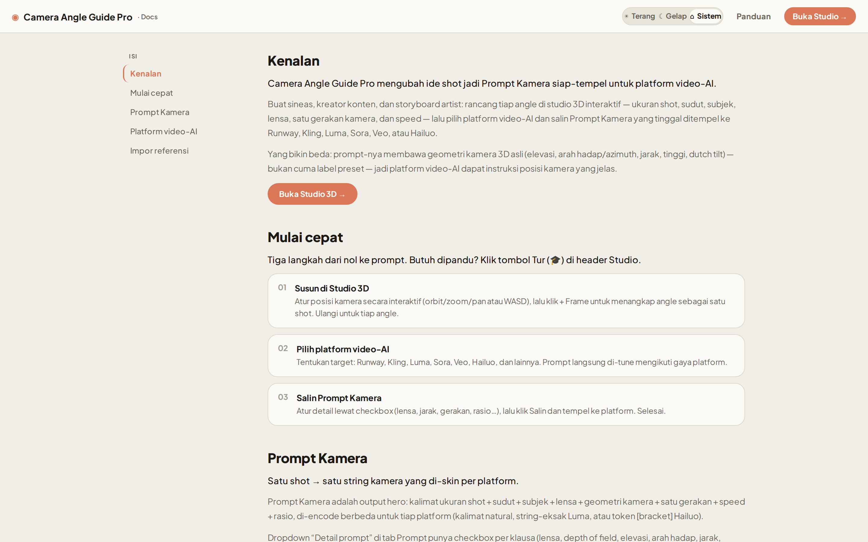 The standalone /docs page with a two-column TOC and scroll-spy
