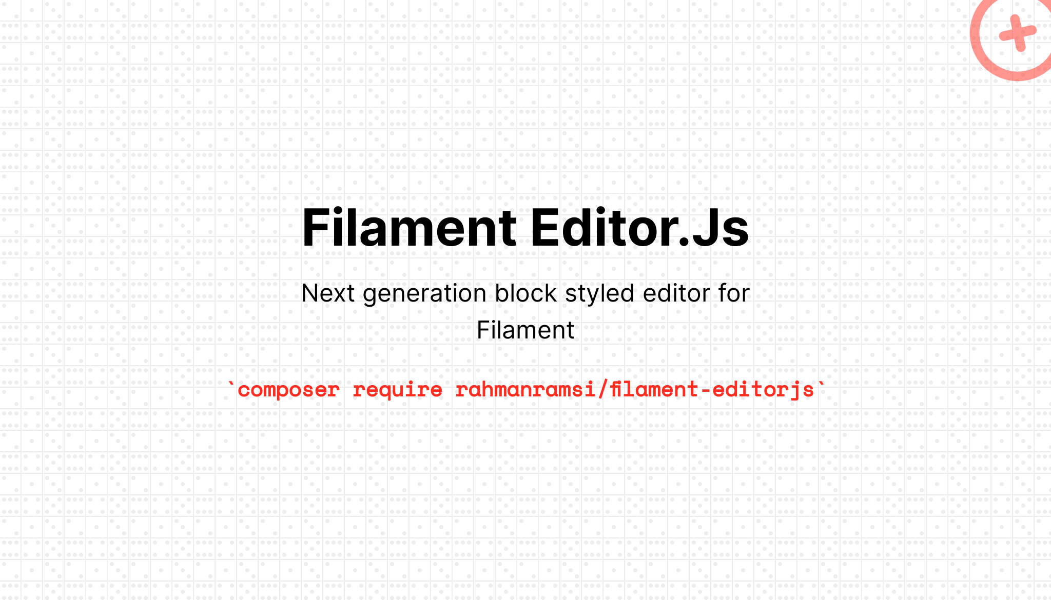 Filament EditorJs