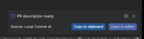 PR description ready