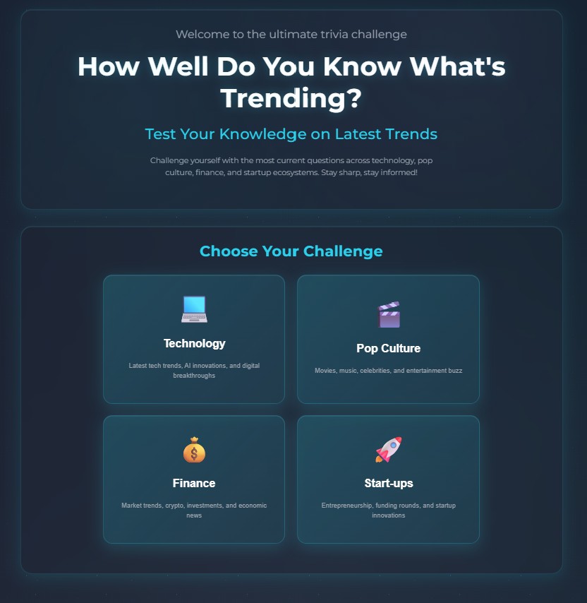 TrendTrivia Home Page