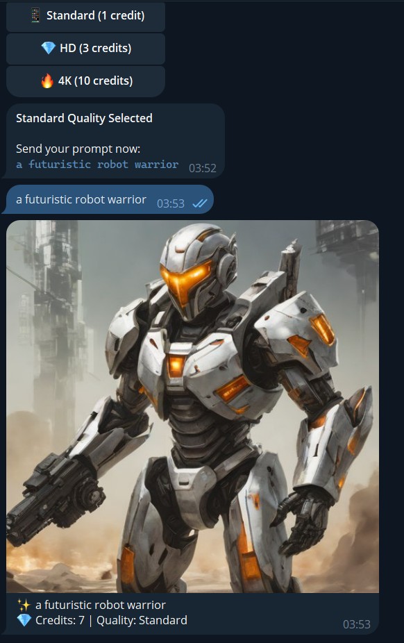 Generated Robot Warrior