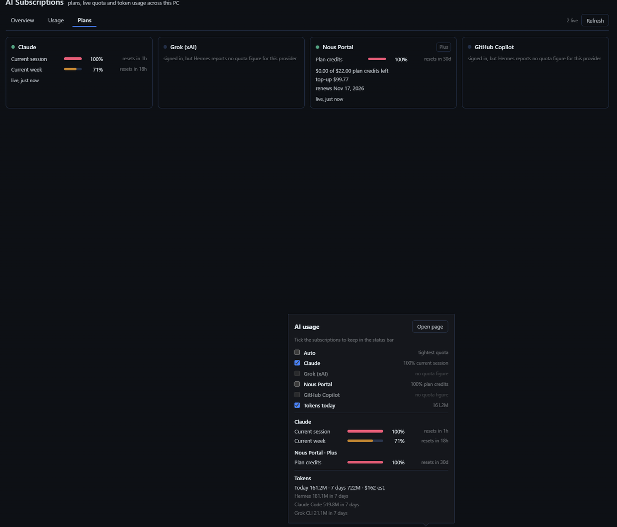 ai-subscriptions screenshot 1