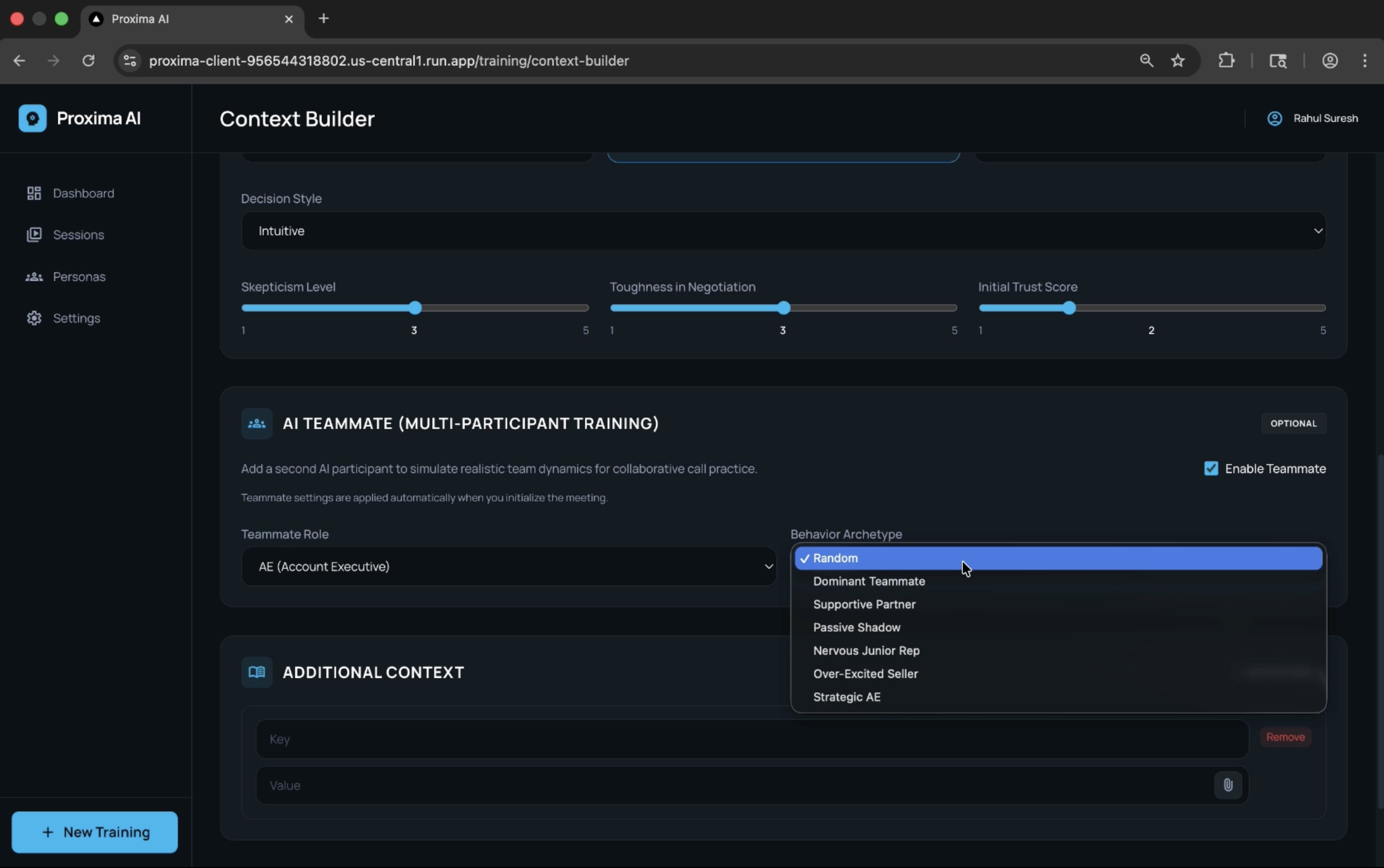 Multi-participant training