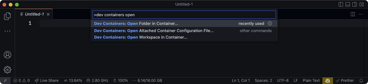 VS Code showing the