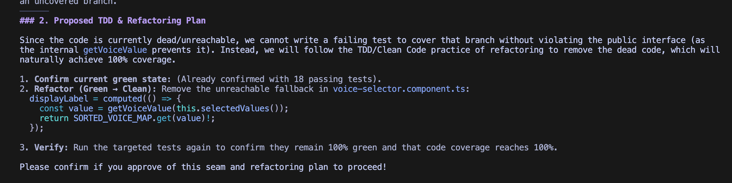 Test Results of the Voice Selector Component After Fix
