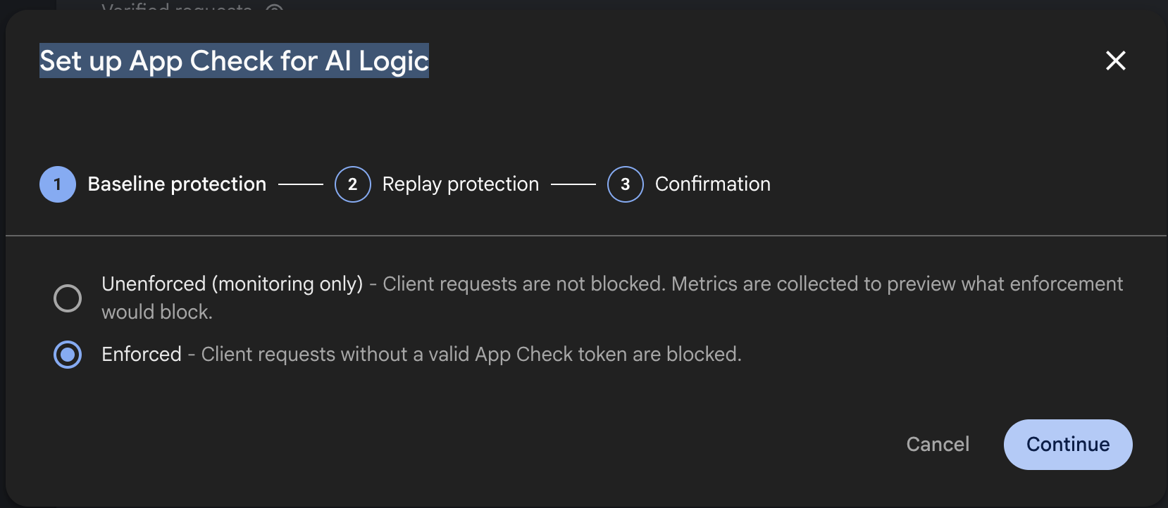 Enable Baseline Protection