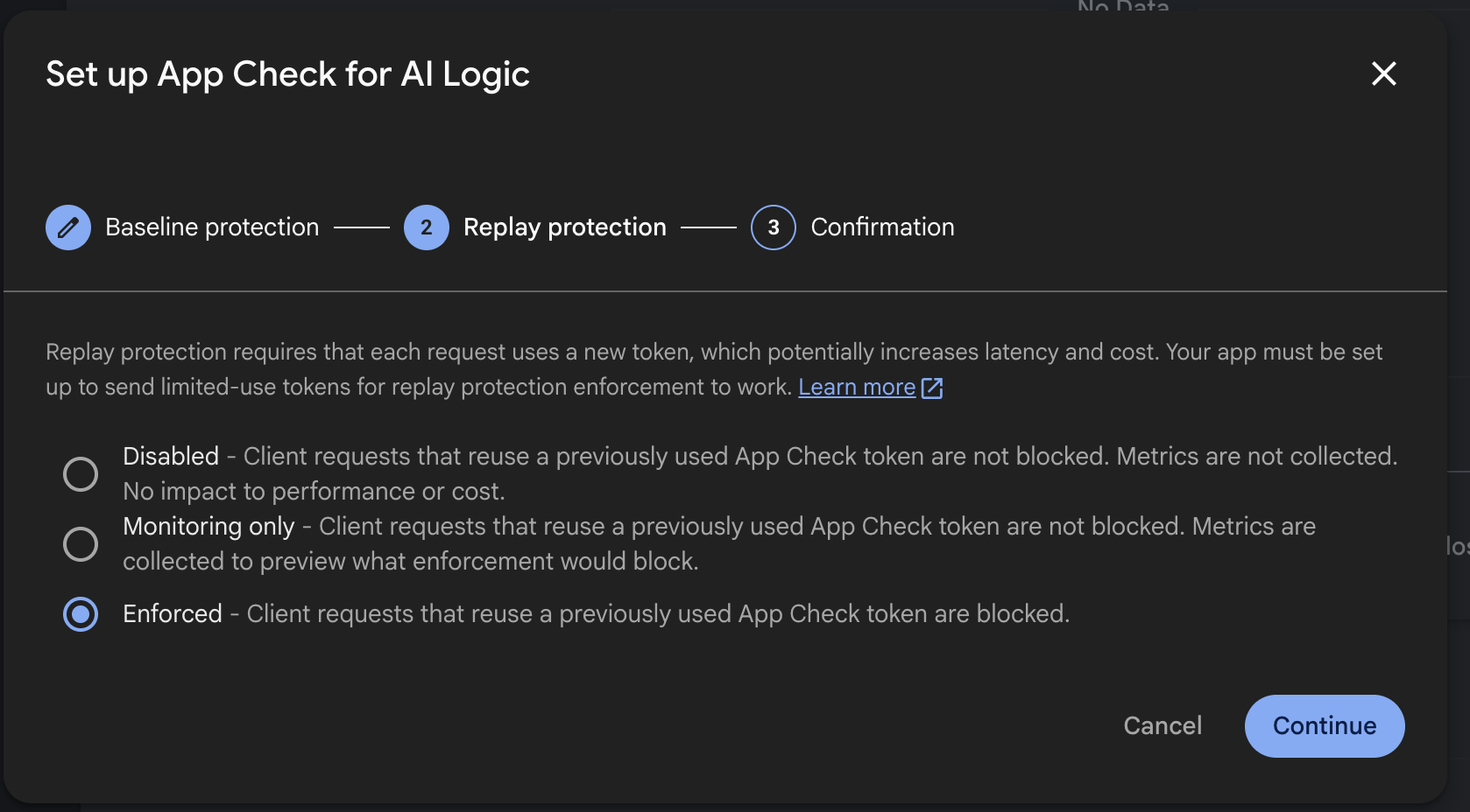Enable Replay Protection