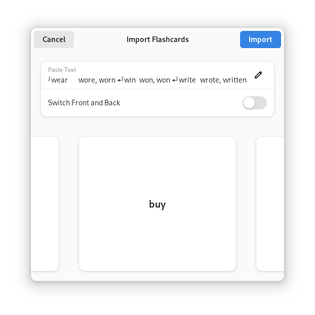 Import Quizlet Set