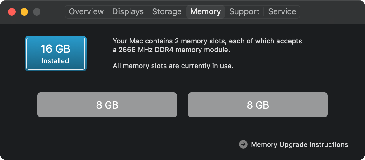 About My Mac Memory