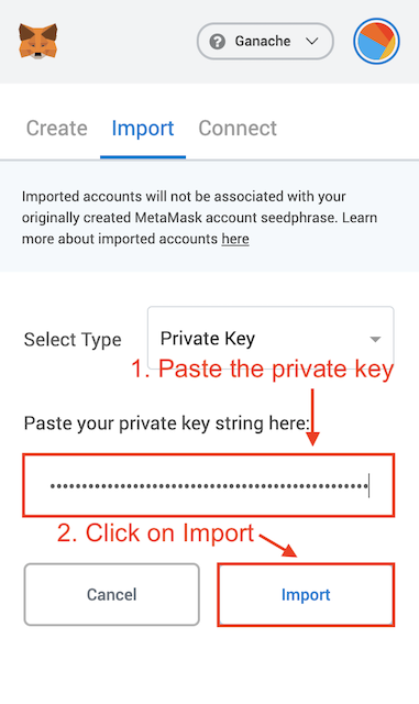 Filling in accounts's details