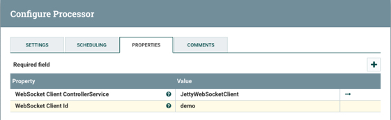 ConnectWebSocket Configuration