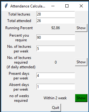 GitHub - rajdeep099/attendance_calculator: Modified Attendance ...