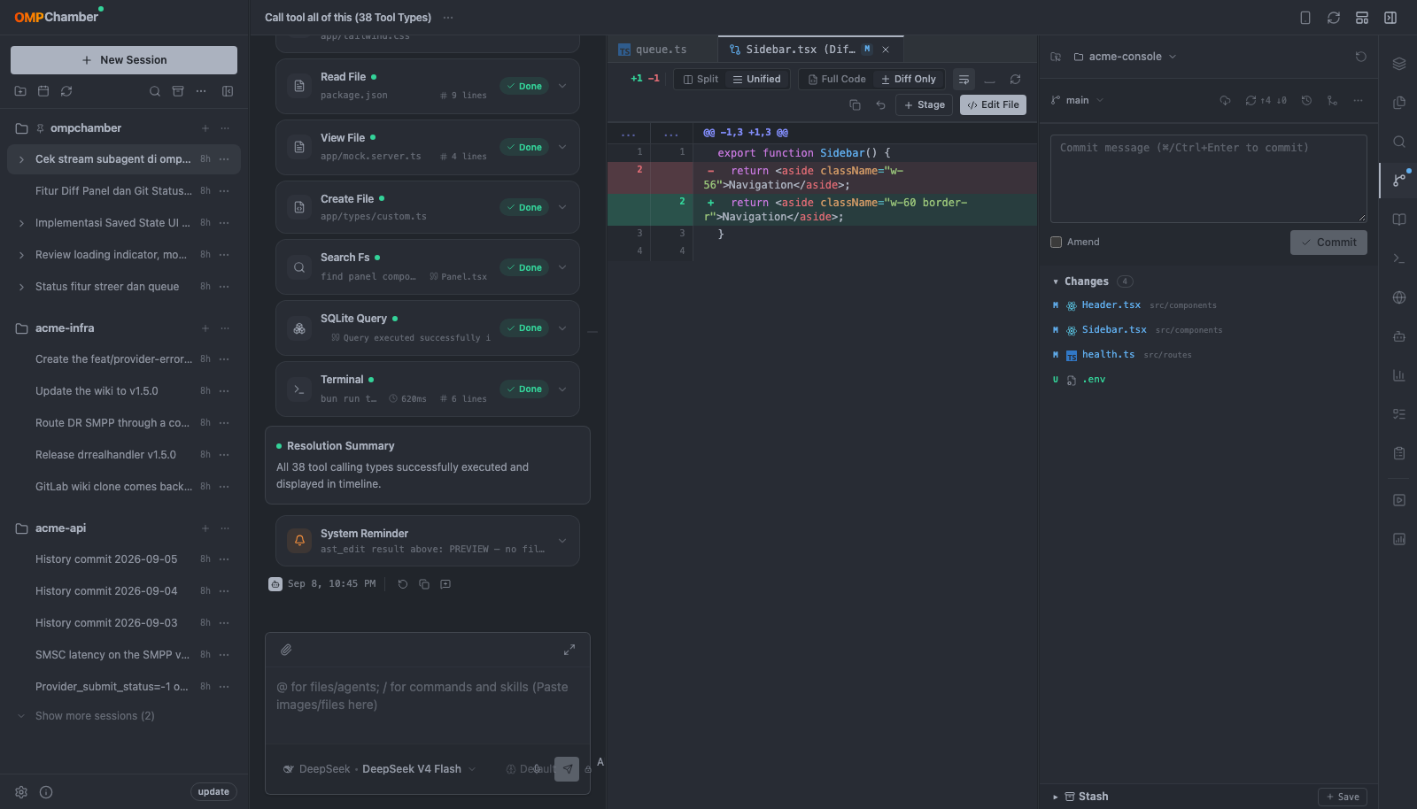Editor and diff