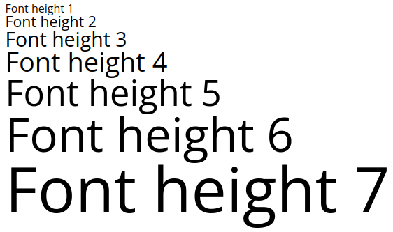 font heights
