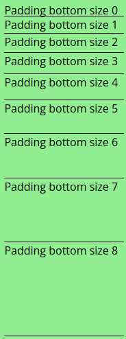 padding bottom