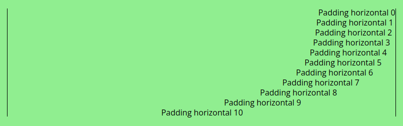 padding horizontal