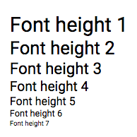 font heights