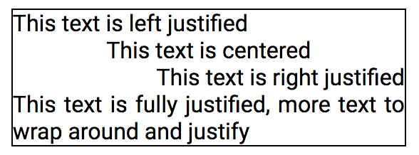 text justify