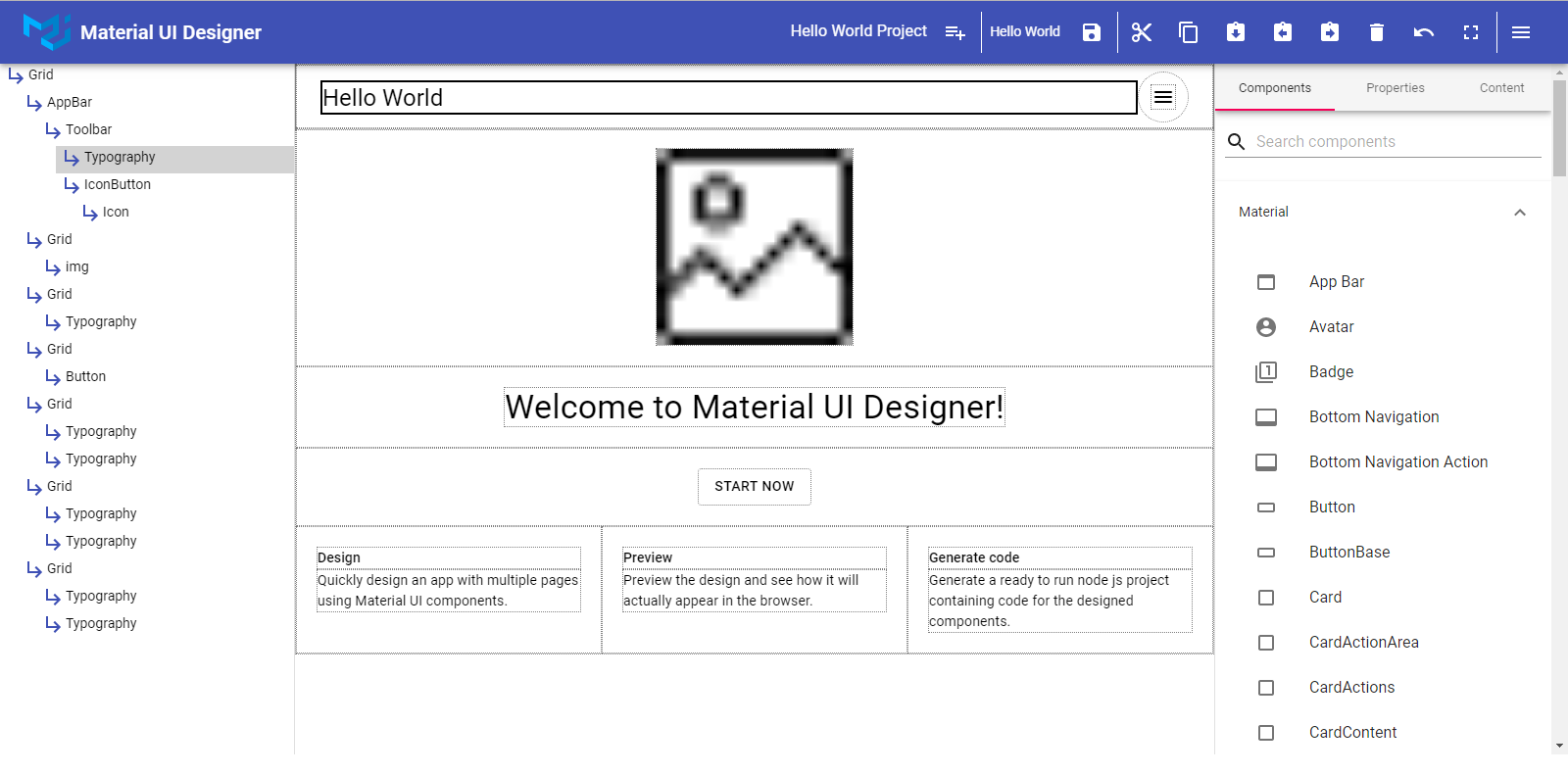 user interface builder