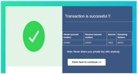 Transaction Successful