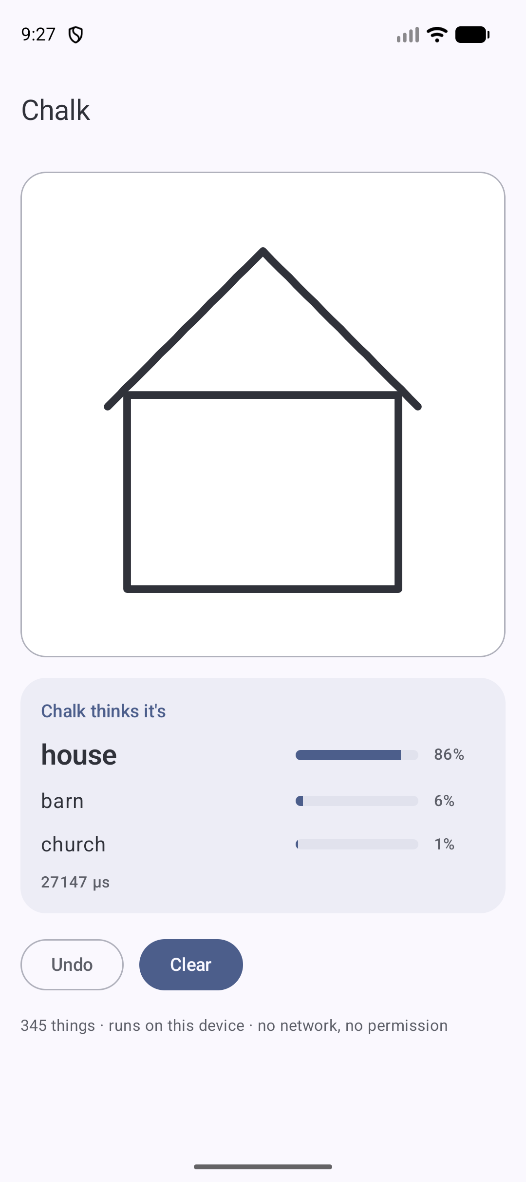 Half-drawn house
