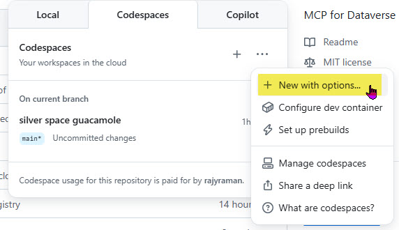 codespace-step-1
