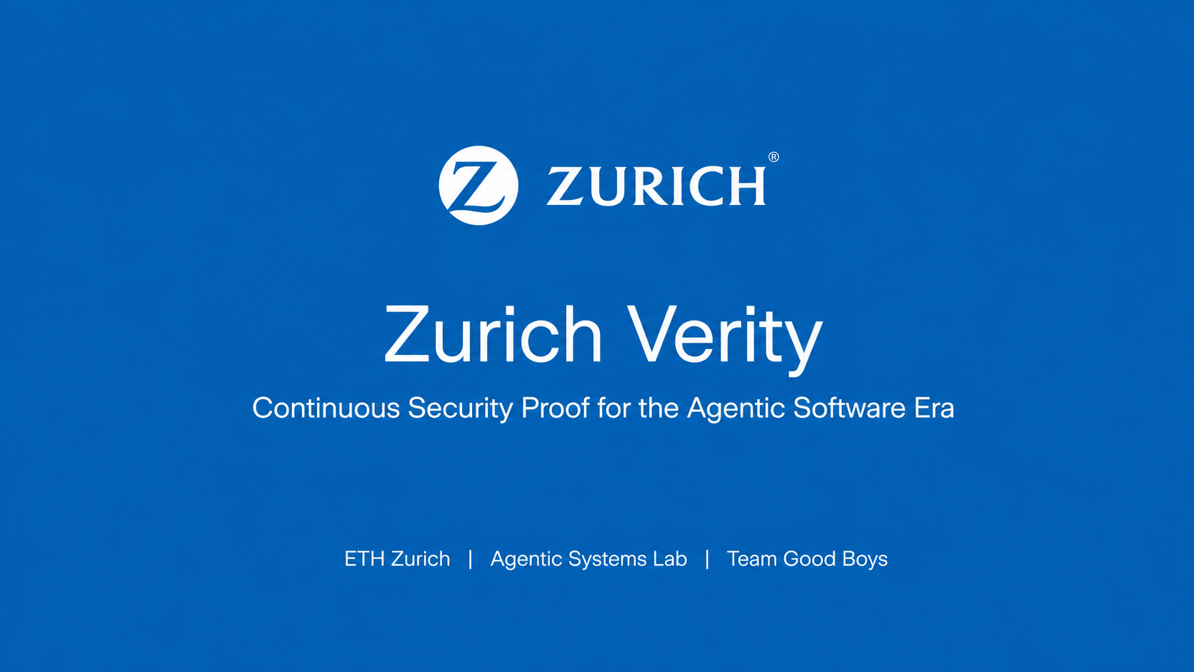Zurich Verity 封面