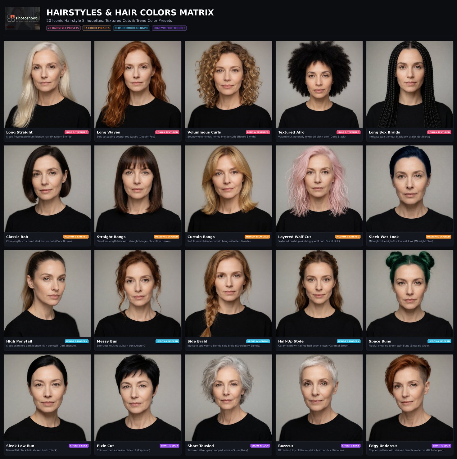 Photoshoot 20 Hairstyles Matrix