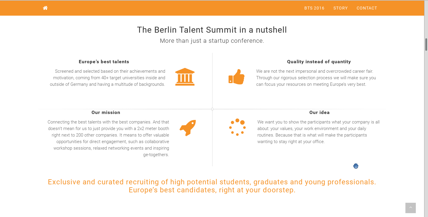 Sito Web Berlin Talent Summit - PIC 2