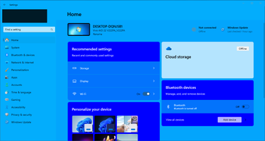 Real Windows 11 Settings Styler Blue theme screenshot