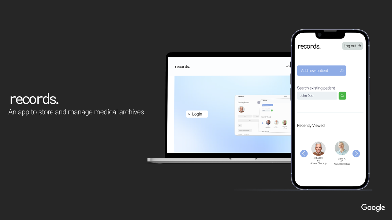 Records app hero mockup