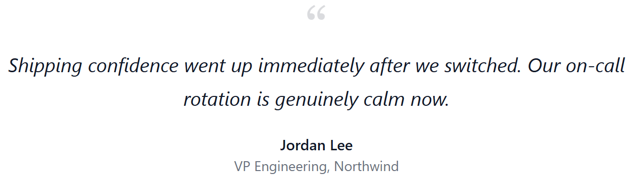 Single Quote Testimonial preview