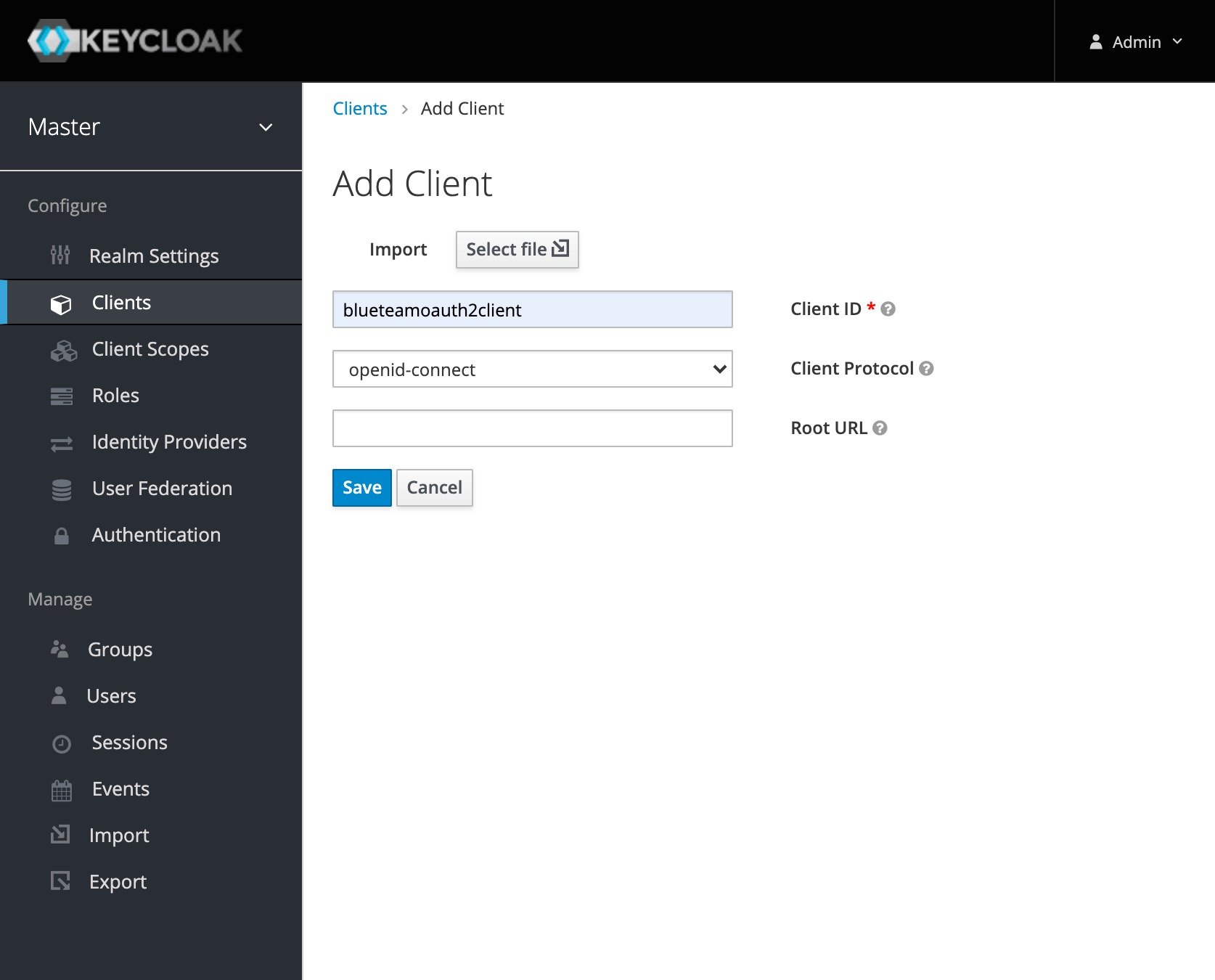 Création du client Oauth2