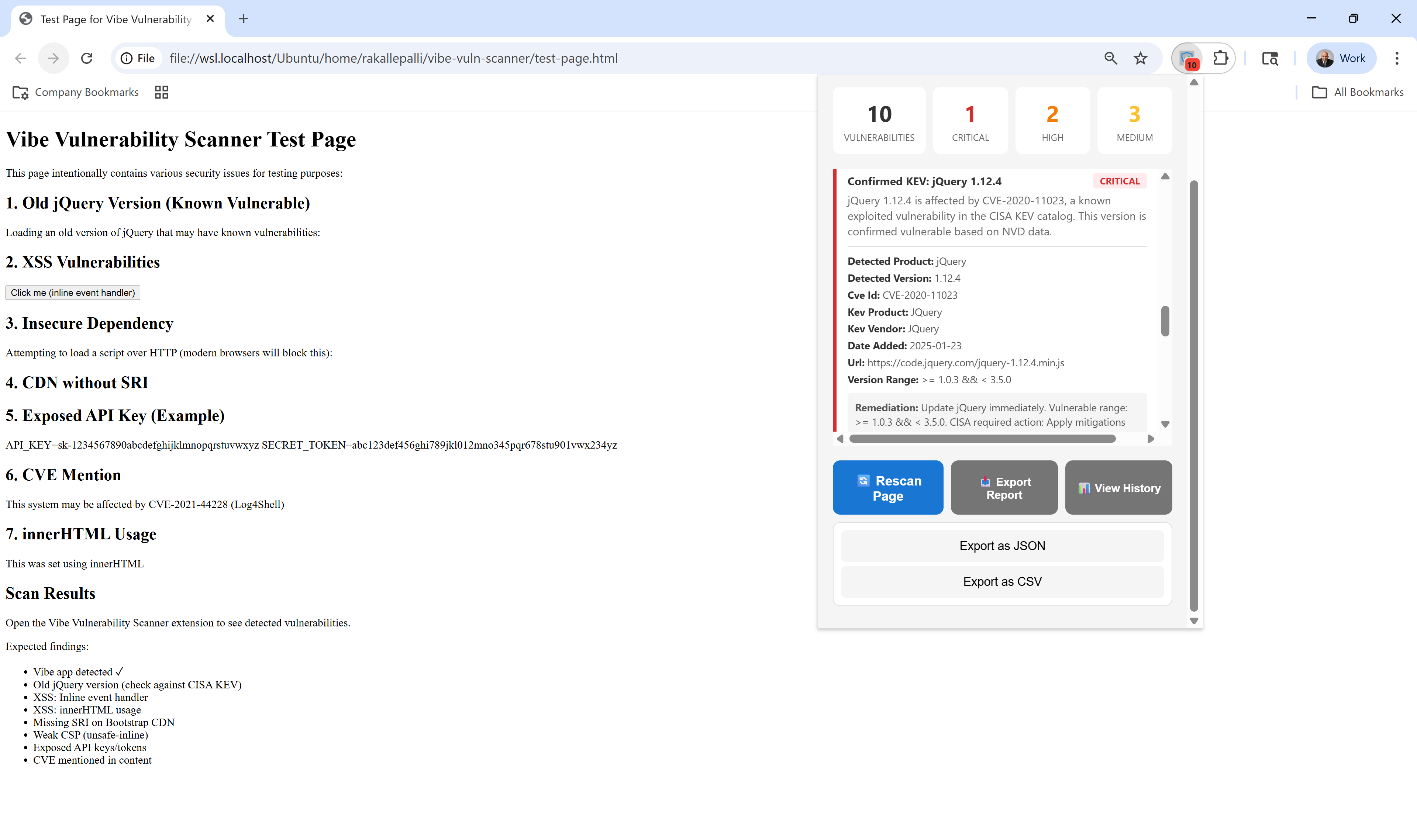 Export Feature
