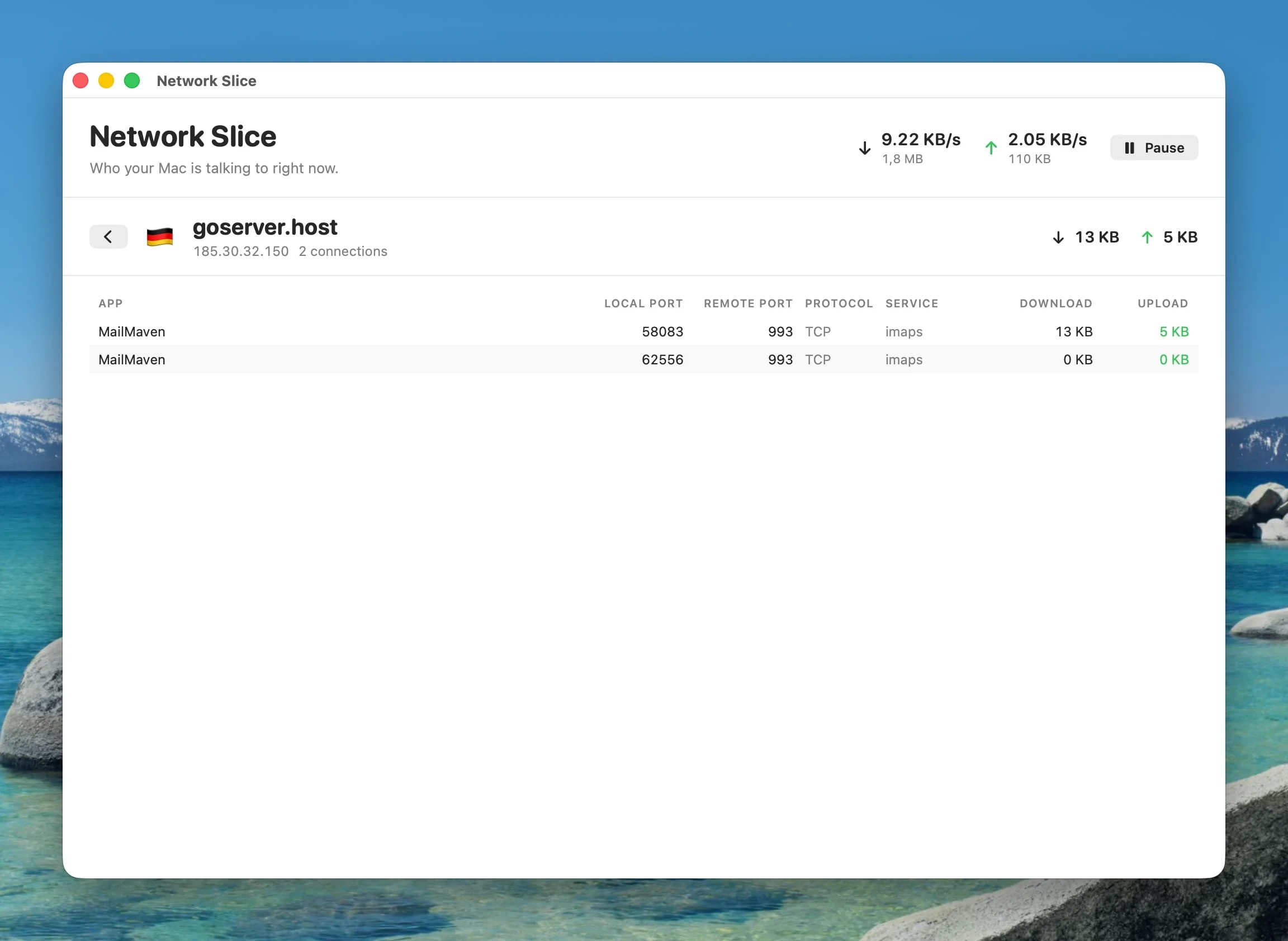 Network Slice — network host details