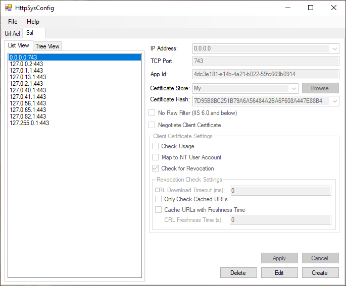 Ssl Config UI