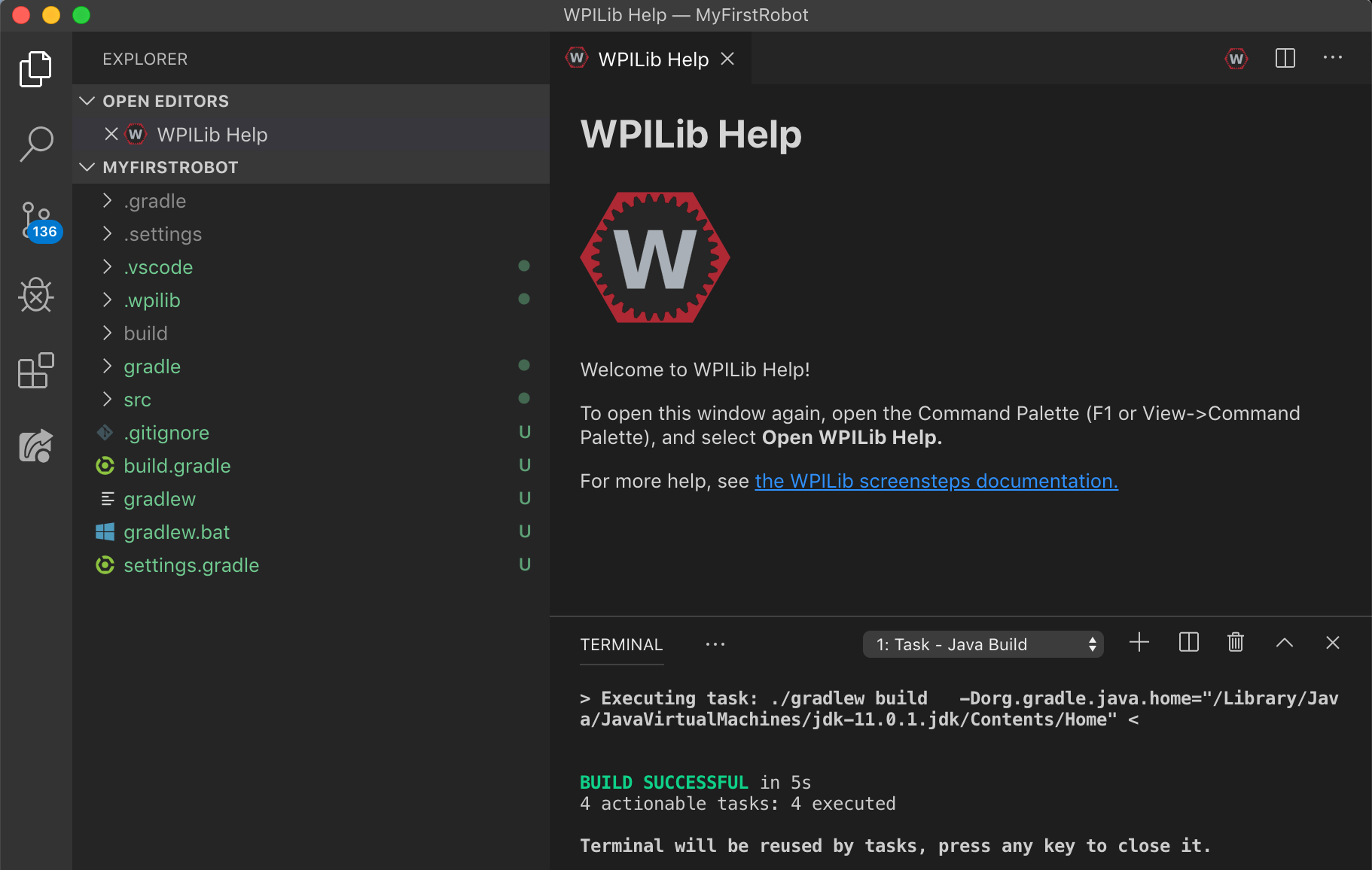 WPILib project init