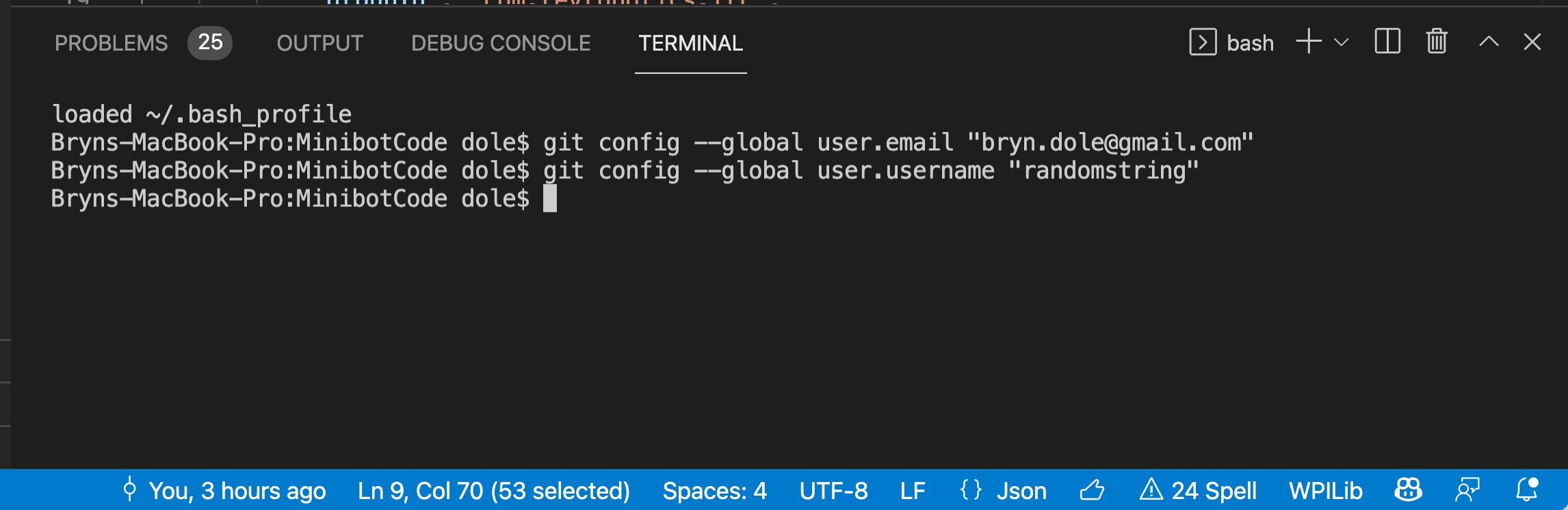Terminal Example