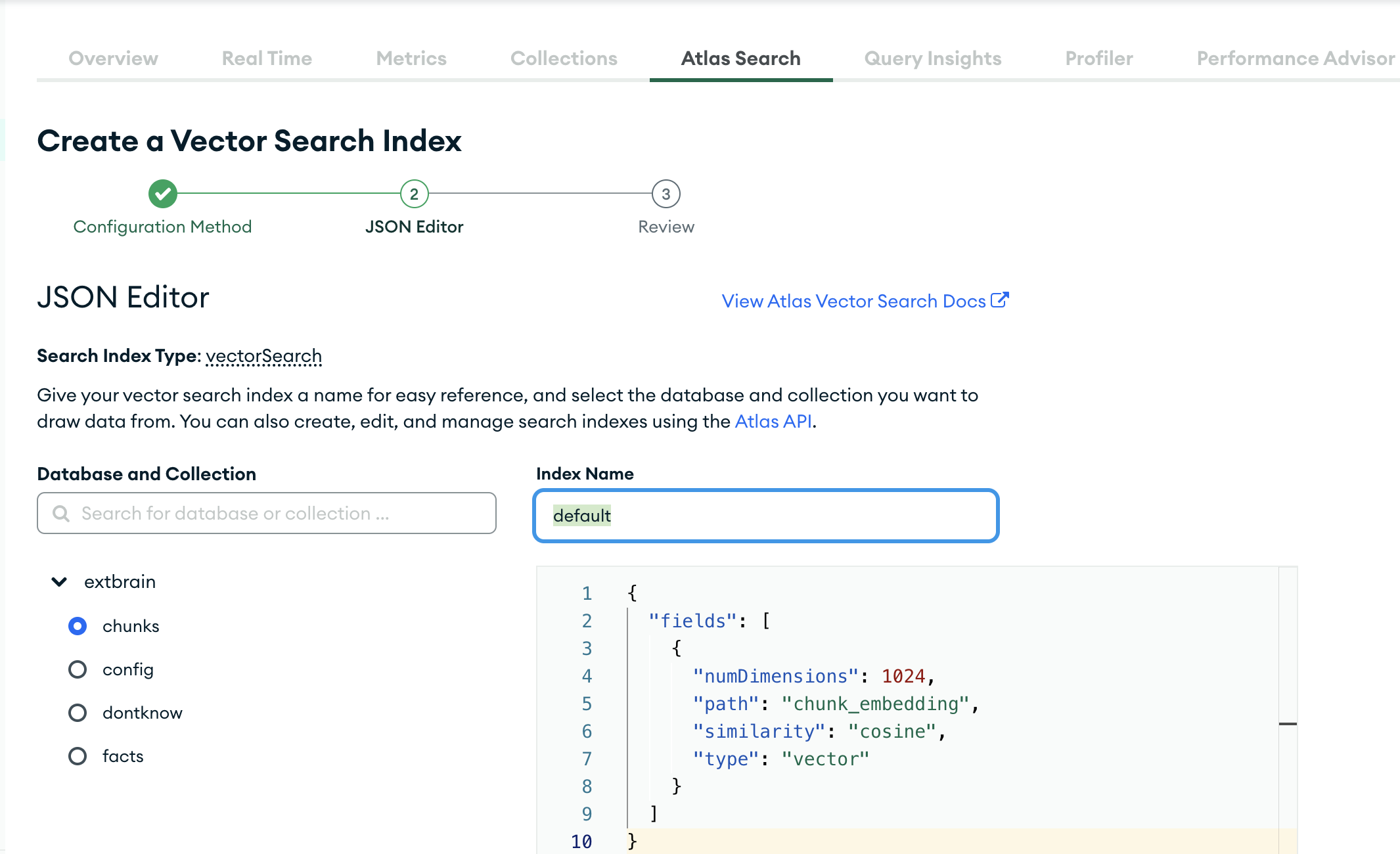 Vector Search Creation