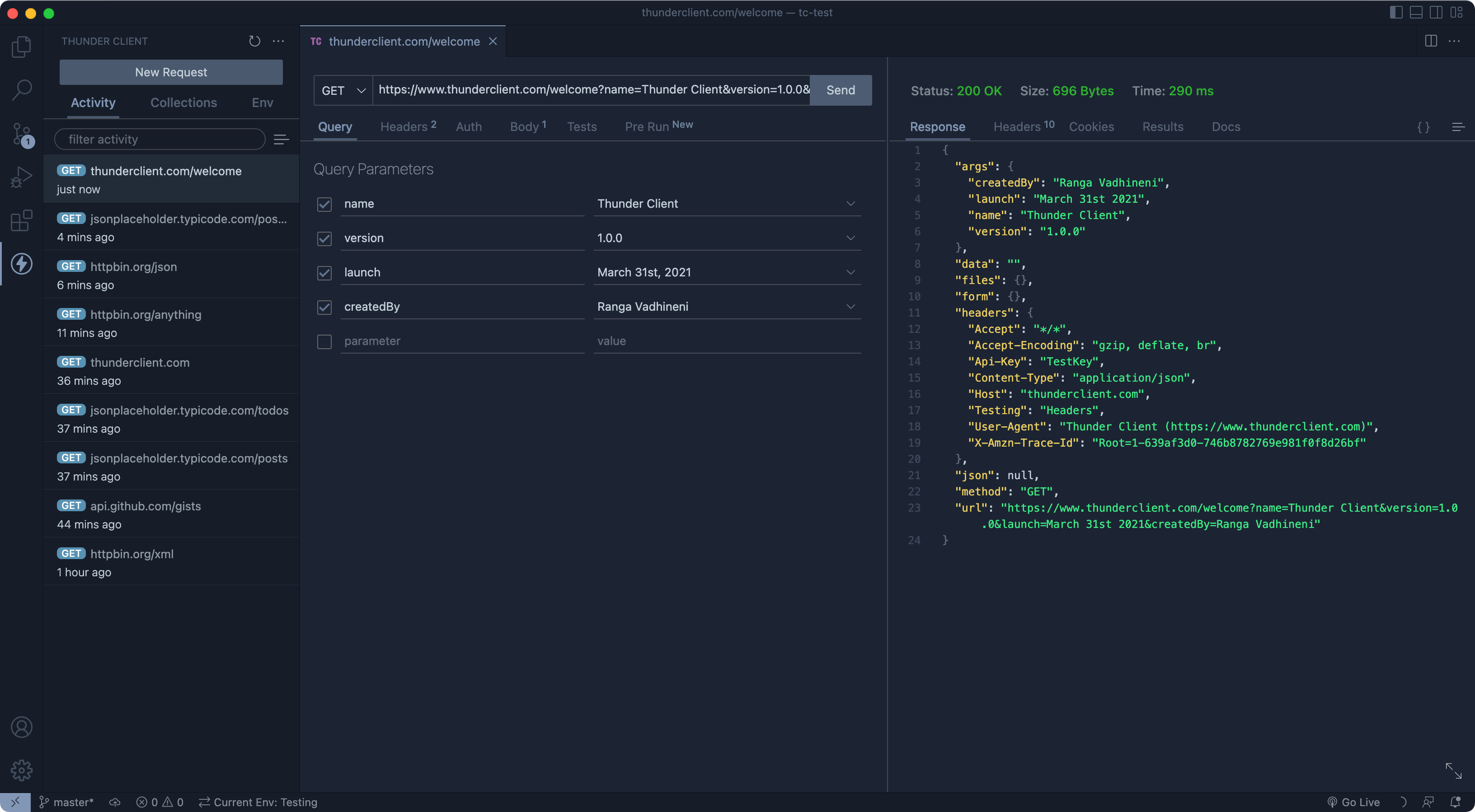 Thunder Client – An Alternative Way to Test Restful APIs - Bomberbot