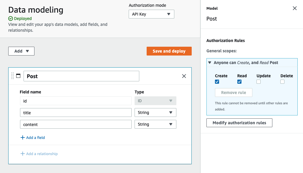 Amplify Data Model