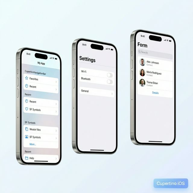 Cupertino iOS UI Showcase