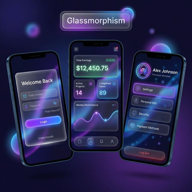 Glassmorphism UI Showcase