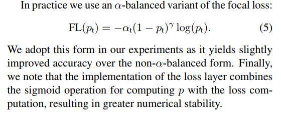 α-focal loss