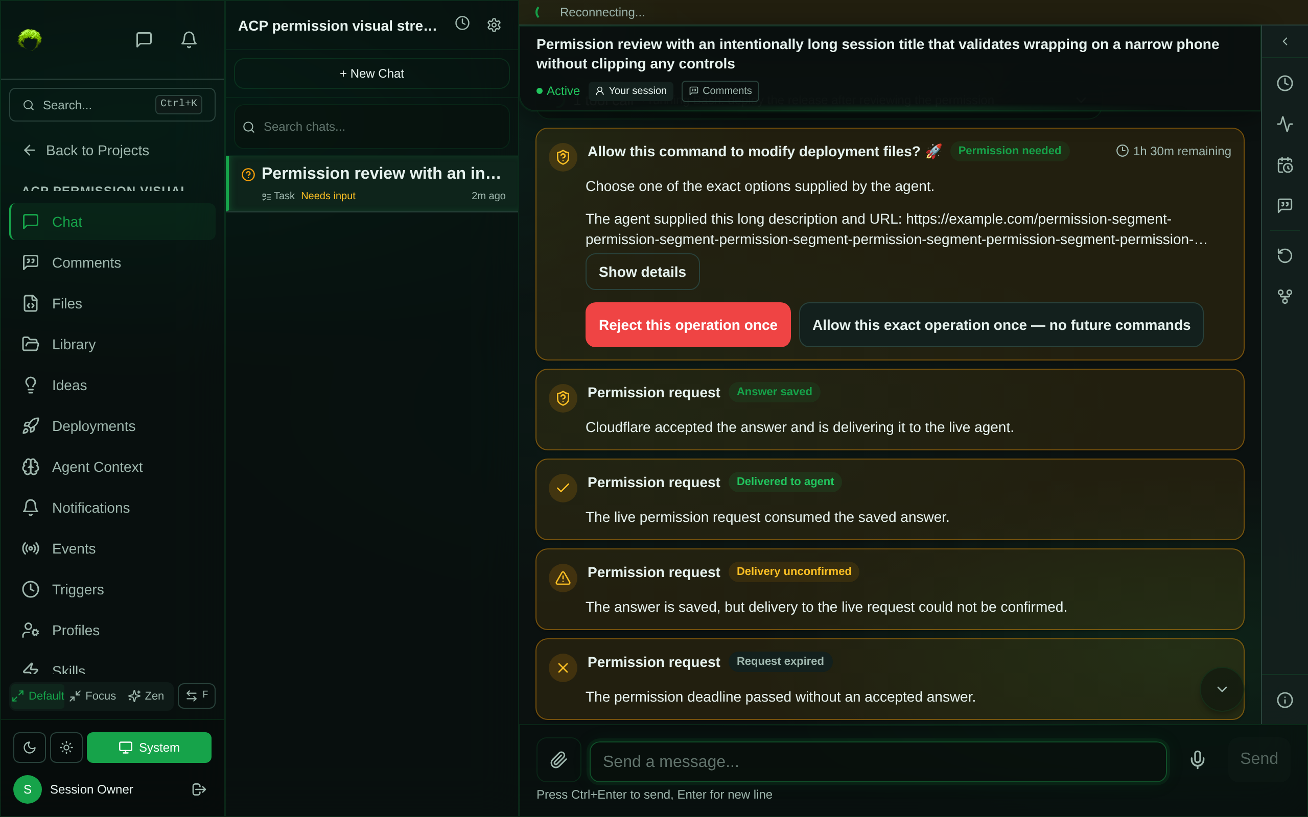 Owner desktop