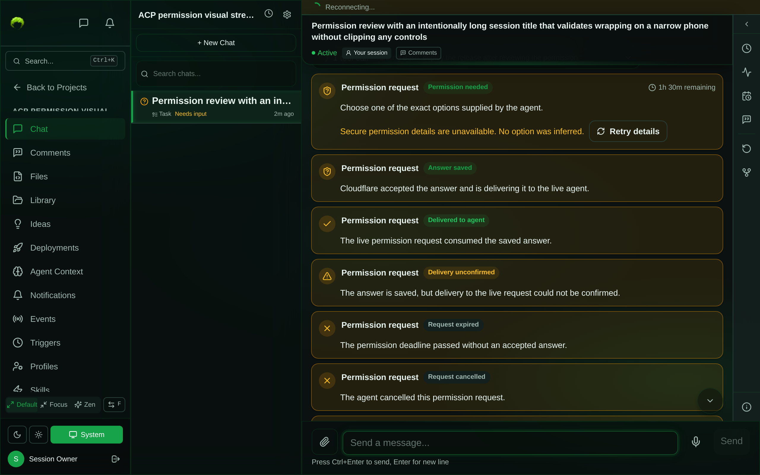 Detail error desktop