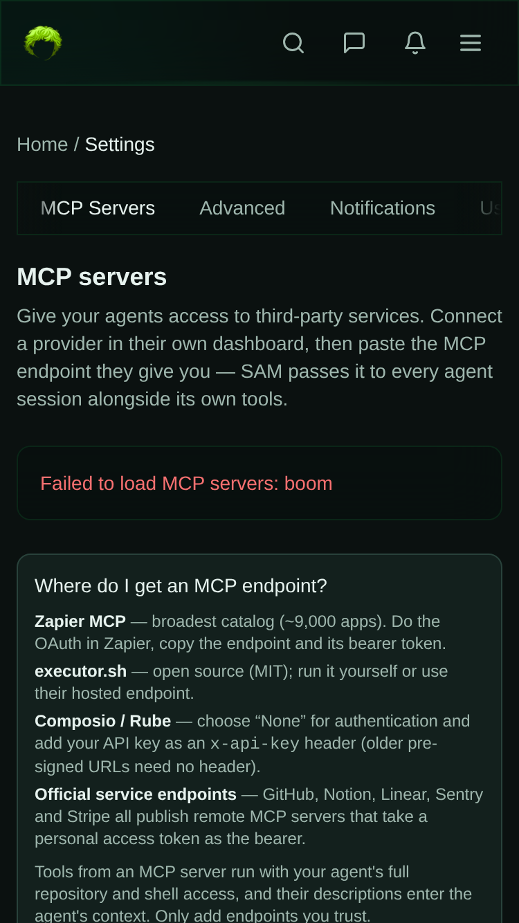error mobile