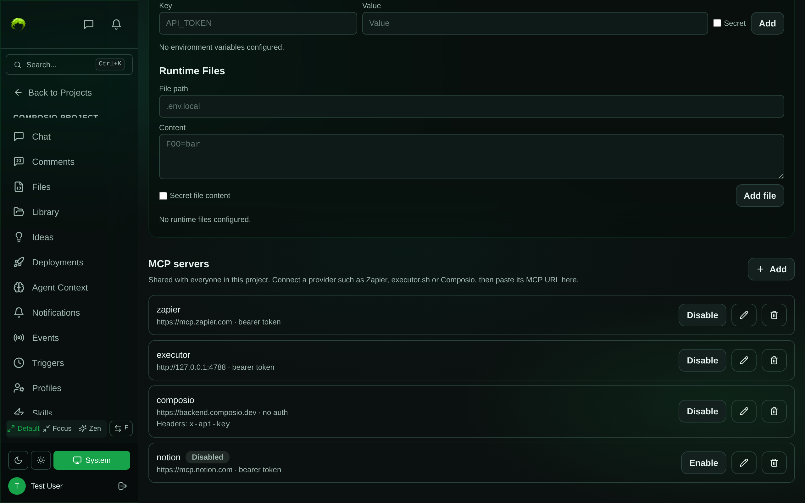 project runtime desktop